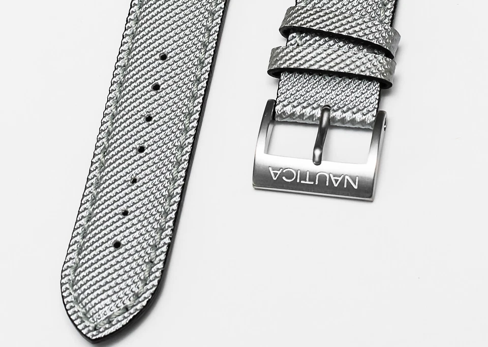 Correa de reloj/correa de reloj gris original Nautica N14508G BFC DIVER 22mm para hombre Foto 4 de 4