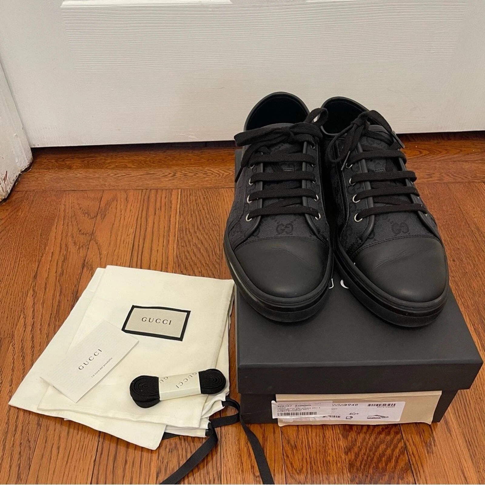 Baskets douces authentiques Gucci noires Miro 