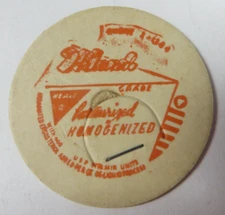 Vtg Milk Bottle Cap 1 & 5/8" HILAND'S DAIRY Grade A Homogenized Pasteurized 