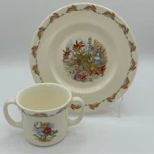 Vintage- Bunnykins 1936 Royal Doulton English Fine Bone China Tea Cup & Saucer