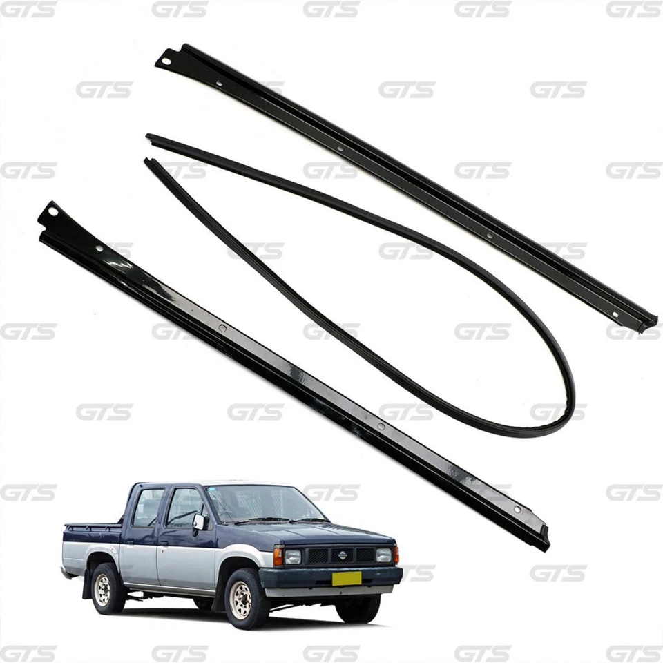 3 Pcs. Front Windshield Molding Rubber Seal For Nissan D21 Pickup 1987 - 1997 Foto 4 de 4