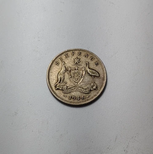 Photo of a 1946 Australia Sixpence from an eBay listing that sold on May 19, 2026