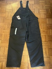 Carhartt Overalls Mens 50x32 Double Knee R27 BLK Duck Bib Quilt Insulated Black