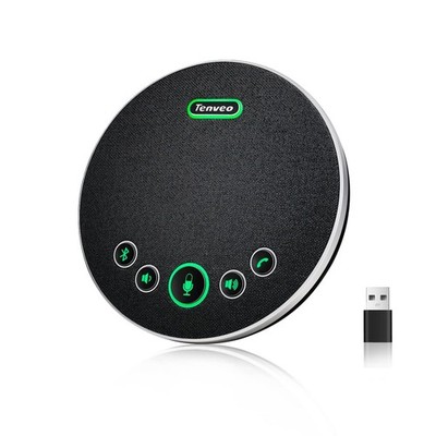 Conference Speaker Microphone, Bluetooth/Dongle/USB Connectivity, 4 AI Noise ...