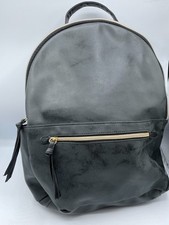 Leather Look Black With Gold Accents Backpack Faux Leather Beautiful