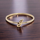 ESTATE SOLID 14K YELLOW GOLD INITIAL LETTER J JANE JOY DAINTY RING SIZE 10 #8000 — photo 1