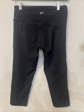 GK Elite BLACK Capri Leggings Gymnastics Leotard PANTS Tights ADULT MEDIUM