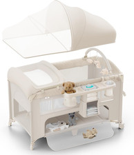 4 in 1 Baby Bassinet, Pack and Play, Bedside Crib Sleeper, Diaper Changer - Come