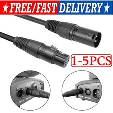 XLR Male to Female Microphone Cable Balanced 3 Pin Mic Connector Extension Cord