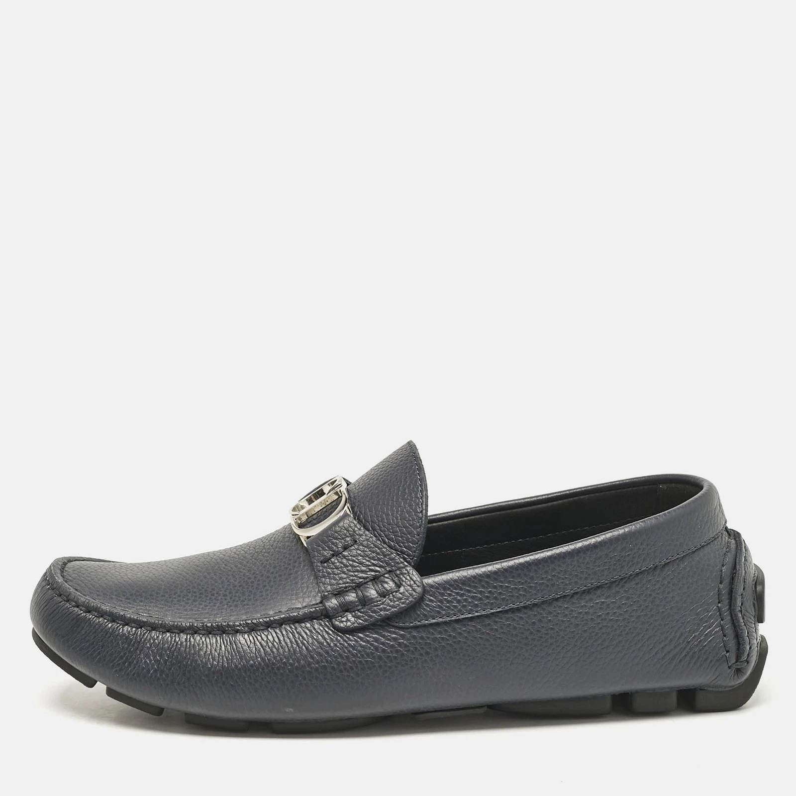 Mocassins Dior en cuir bleu marine Odéon taille 39