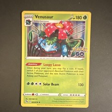 Pokémon Venusaur 003/078 GO Holo Rare Stage 2 HP180 Solar Beam Card