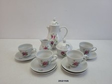 Porzellan Mokka-Service Kaffee-Service Kahla DDR Rosen Blumen 60er, 70er #262168