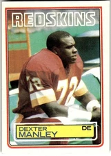 1983 Topps #191 Dexter Manley Football Card