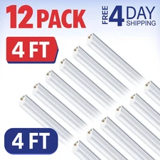 12-PACK T5 LED Linkable Shop Light 4FT Shop Light 6500K Daylight Ceiling Fixture