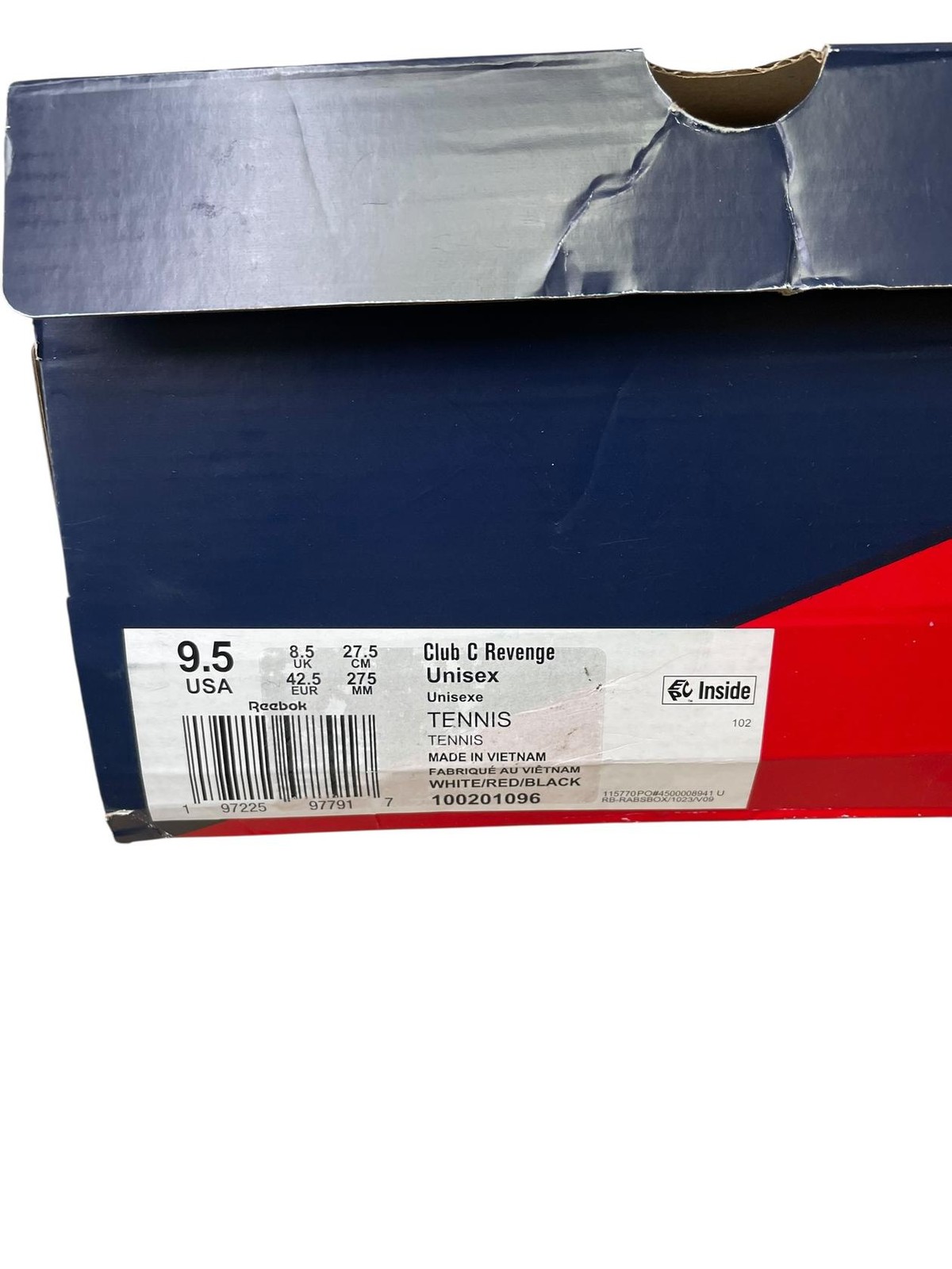 Reebok Men Sneaker Casual Club C Revenge 100201096 Tennis White Grey Size 9.5 M thumbnail 7