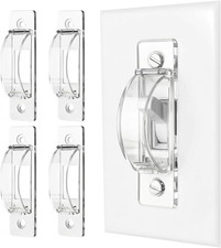 Light Switch Guard, 4 Pack Clear Light Switch Lock, Light Switch Cover Guard, Ch