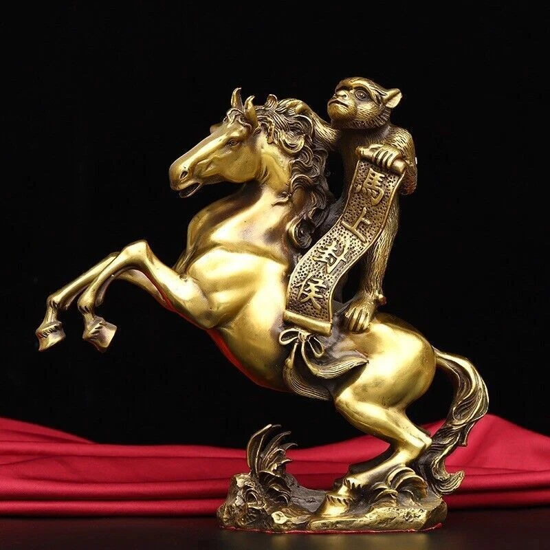 中国古董黄铜马摆件及半身像| eBay