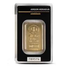 1 oz Argor Heraeus Gold Bar Sealed In Assay Card 100% Fine Gold 4250.00 per troy oz