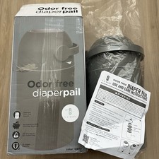 L.A. Baby Diaper Pail Odor-Free System - No Special Bags Required, 9.3 Gal. Gray