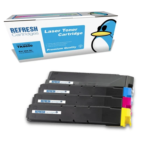 Refresh Cartridges Full Set Pack TK-8600 Toner Compatible With Kyocera Printers