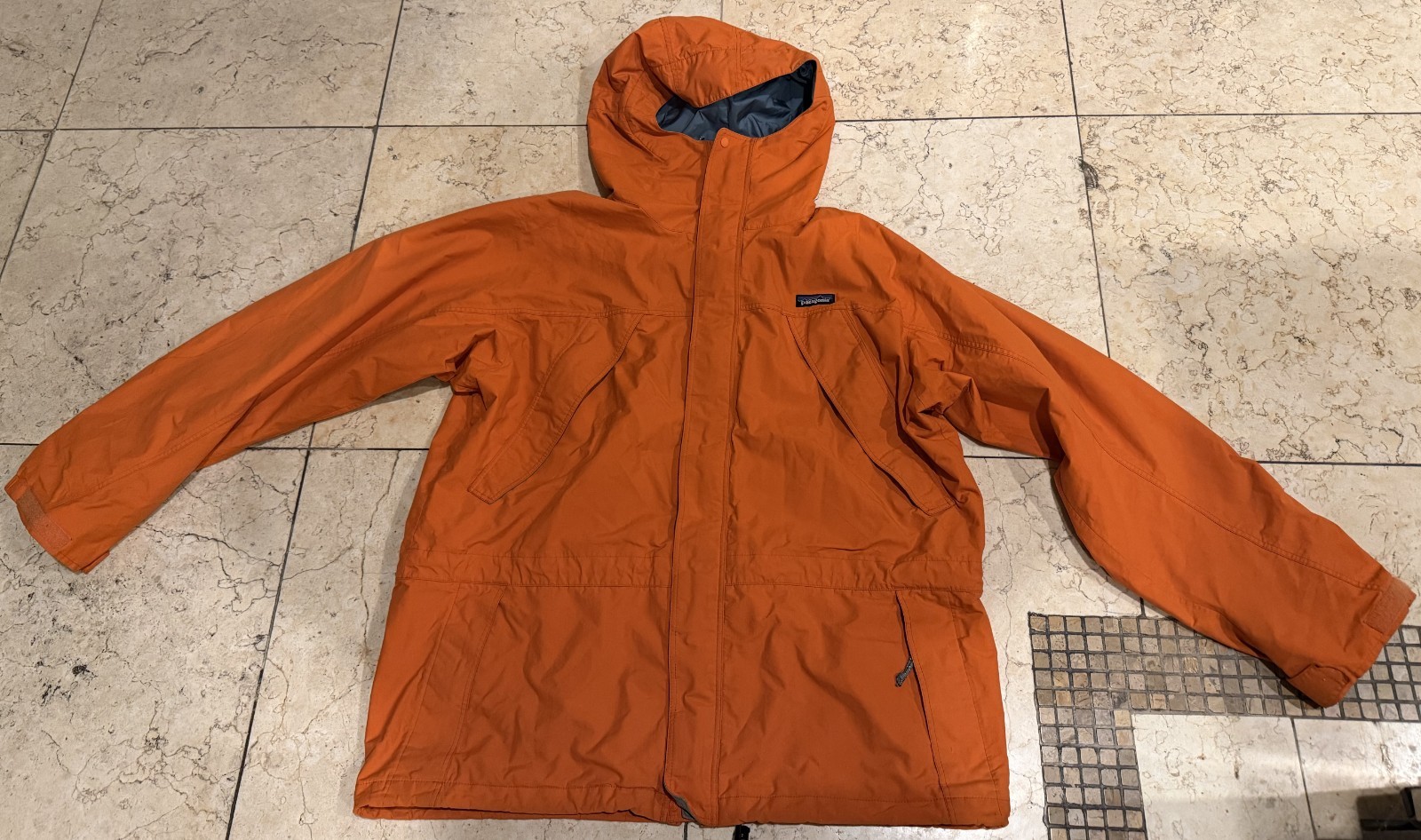 Patagonia, Patagonia Parka Mens L Orange 83602 S9 Vintage 1998 Hooded Nylon Jacket Gorpcore