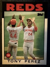 1986 Topps - Tony Perez #85 Collector's Edition (Tiffany)