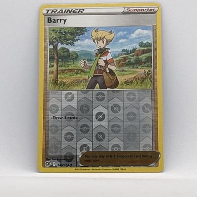 Barry Reverse Holo Uncommon Pokemon TCG Brilliant Stars Trainer Card 130/172
