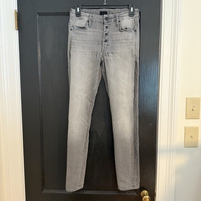 Mother The Pixie Grey Skinny Jeans Size 28