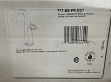 Delta 777-SS-PR-DST Stryke Single Handle Vessel Bathroom Faucet *READ*