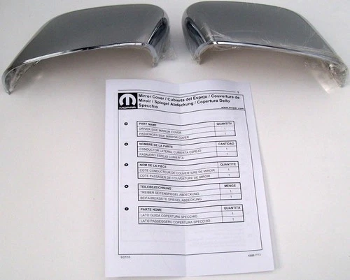 Fits Jeep Fits Cherokee Door Mirror Covers Chrome 82213890