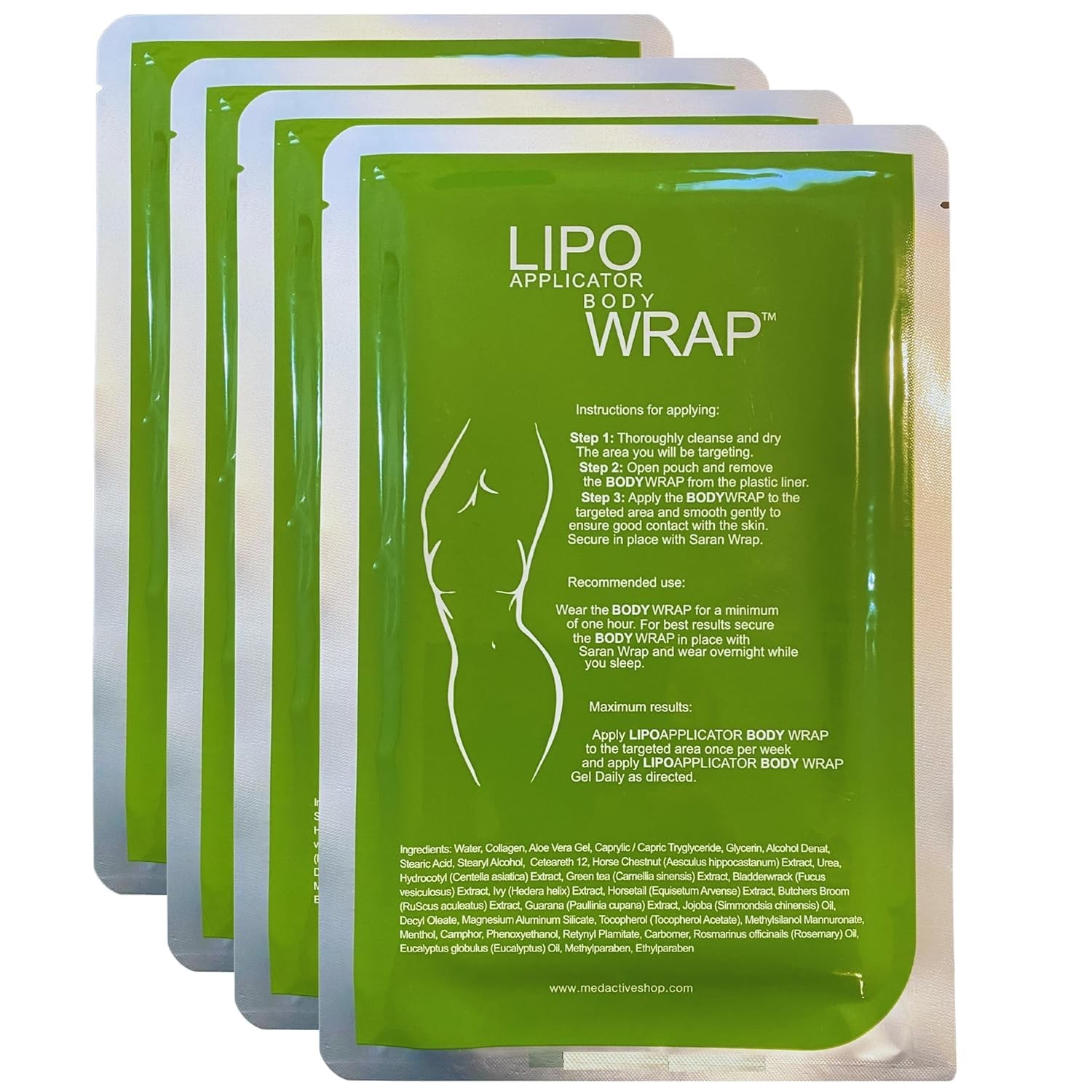 Kit Applicatori Corpo Bio-Attivi: Guaranà, Tè Verde e Alghe Marine 6pz