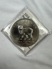 Isle of Man 1970 One Crown Crown Manx Cat Copper-Nickel Coin KM-18