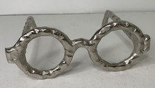 Hammered Aluminum Eyeglass Sculpture Spectacles Glasses Silver Harry Potter