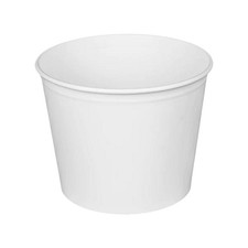 Karat CFB85W 7.36" Dia x 6"h 85 oz Paper Food Bucket - White 180/CT New
