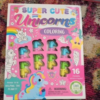 Super Cute Unicorns Coloring Set : With 16 Stackable Crayons by IglooBooks...