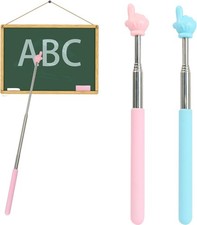 Telescopic Teacher Pointer Stick Finger Pointer for Classroom Elementary 2 Pack