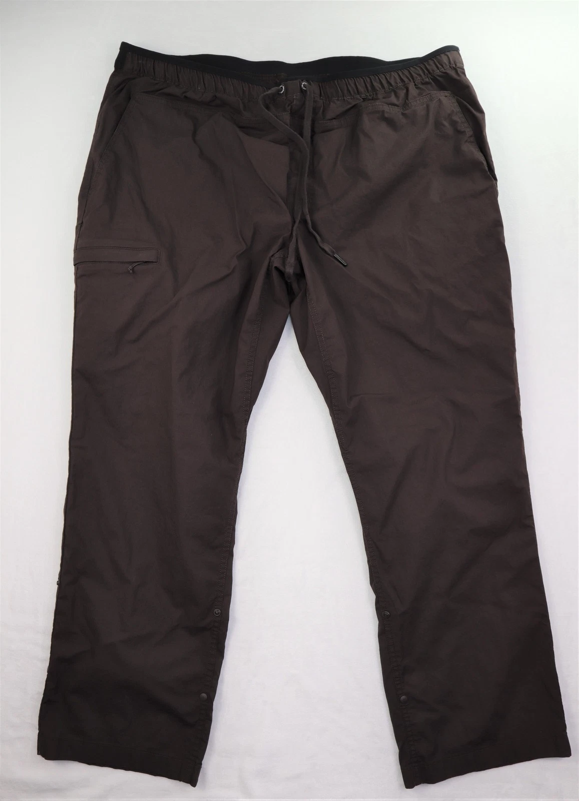 Duluth Trading Co Pants Men's 44x30 Brown Cargo Elastic Waist Drawstring Hiking