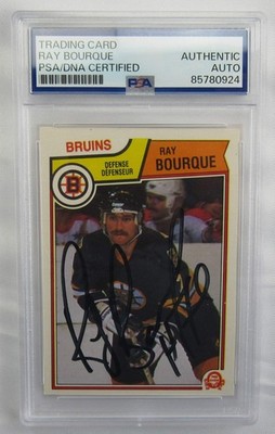 1983 O-Pee-Chee Ray Bourque Signed Auto PSA/DNA Encapsulated Hockey Card