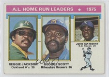1976 Topps League Leaders Reggie Jackson George Scott John Mayberry HOF 0ha3