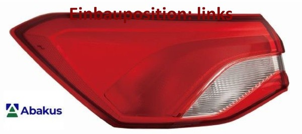 Abakus 431-19AWL-UE Heckleuchte Links RüCklicht Hecklicht RüCkleuchte-image