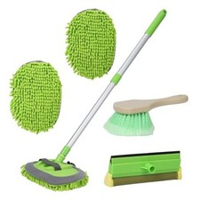 Car Wash Brush with Long Handle, 42.9" Microfiber Chenille Mitt Not Hurt