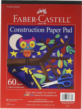 Construction Paper Pad - Multi-Colored Craft Paper 9" X 12" , 60 Sheets