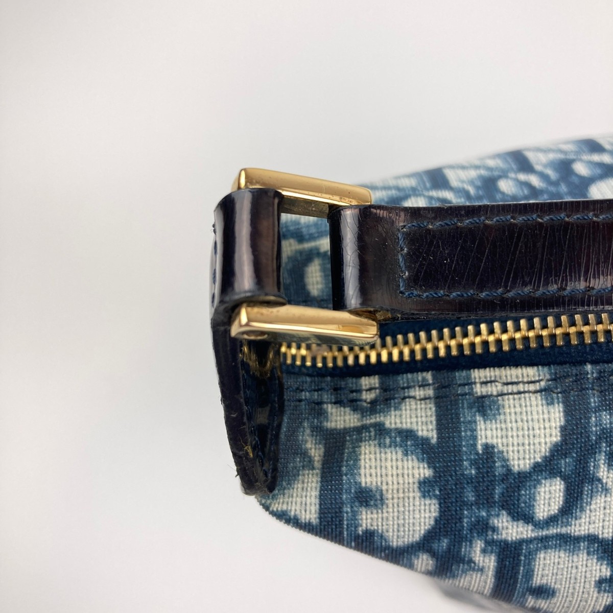 Auth Christian Dior 2002 Trotter Vanity Accessory Pouch Mini Hand