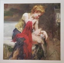 Pino "Anticipation" - Hand embellished giclee on paper- Largest Edition Printed