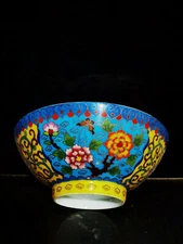 Chinese Enamel Colour Porcelain Handmade Exquisite Flowers and Birds Bowls 32474