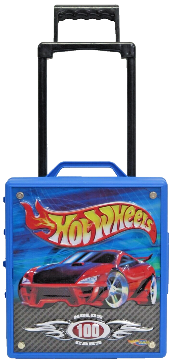 Hot Wheels Wheeled Rolling Carry Case Telescoping Handle
