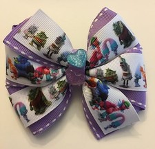 Trolls Inspired handmade Girls Hair Bow Girls Trolls Hair Clip Trolls Barrette