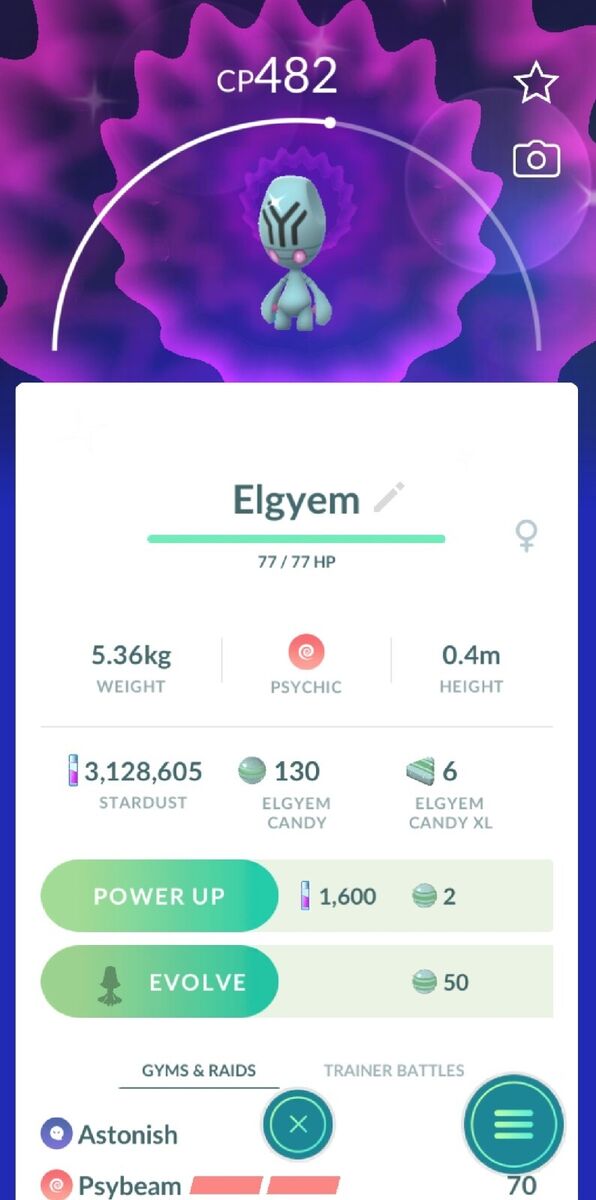 Elgyem  Pokédex