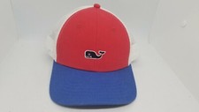 Vineyard Vines Adult Unisex Red White Blue Mesh Back Trucker Hat Cap Adjustable