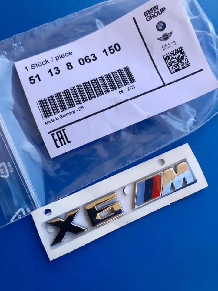Monogramme Calandre Avant BMW X6M F86 anti-décoloration d'Origine